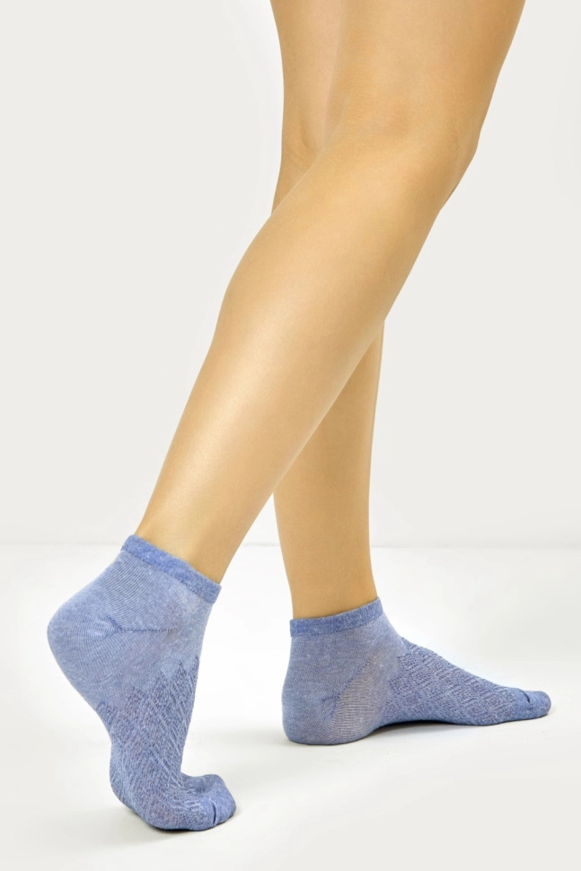 Носки жен,22395k,1978(джинсовый лен,синмел,,ромбы), (25-27)