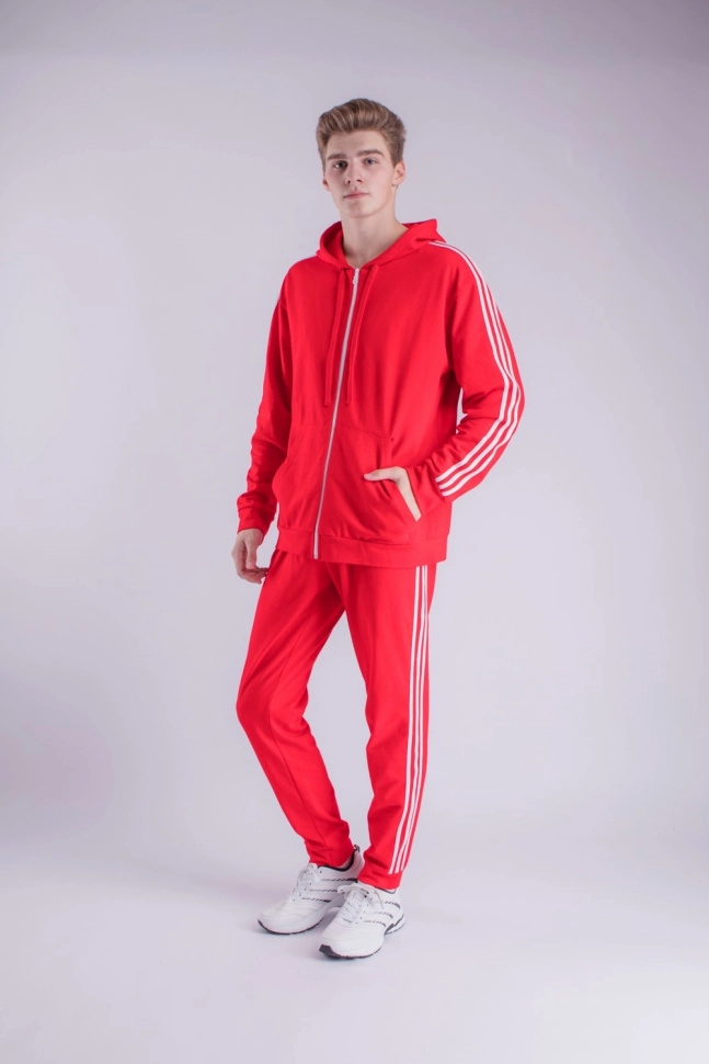 Костюм муж,р624383,-(красный,красн,,бел лампас), (46-170)