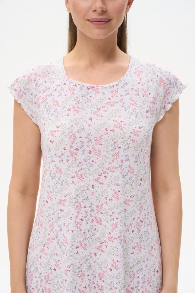 Сорочка ноч жен,s2605,s2605-p18.4f09(бежево-розовый,бежмел,бордо,сер зел веточки цветоч), (50-164)