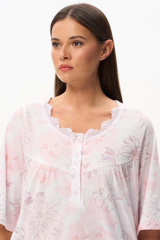 Пижама жен,p1310,p1310-p66.6s02(розово-бежевый,роз-св,,акварельные цветы), (44-164)