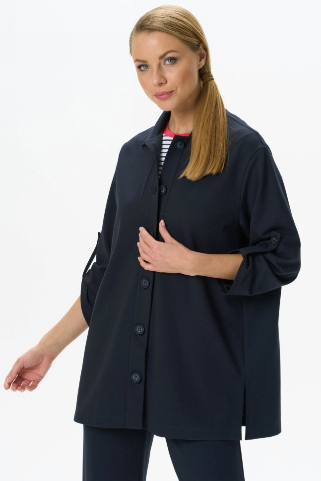 Жакет жен,f1040,f1040-o59.3f02(тёмно-синий,син-т,,), (44-164)