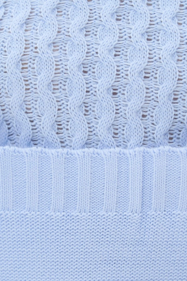 Джемпер жен,7232-40200,-(голубой,гол,,косы), (42-44-158,164)