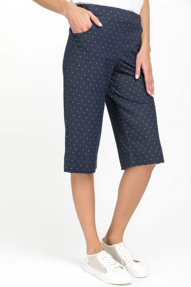 Бриджи жен,b0430,b0430-g59(тёмно-синий,син-т,,бел горош), (58-164)