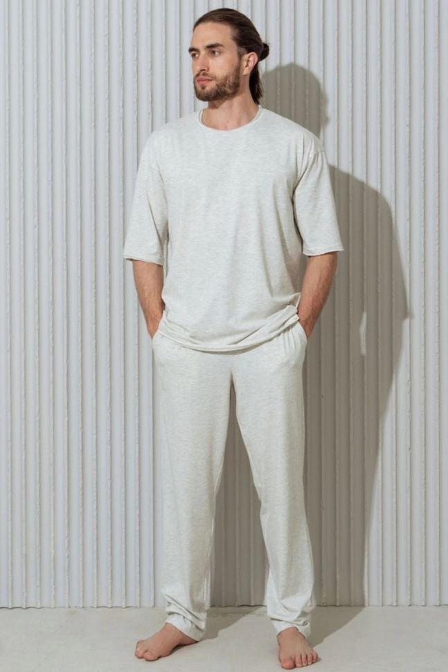 Брюки муж,50060,5h-226(серый меланж,сермел-св,,), (48-170,176)