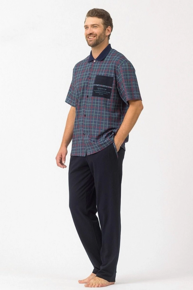 Костюм муж,pdk-317,-(клетка деним/темно-синий,син,син-т,клетка), (46-170,176)