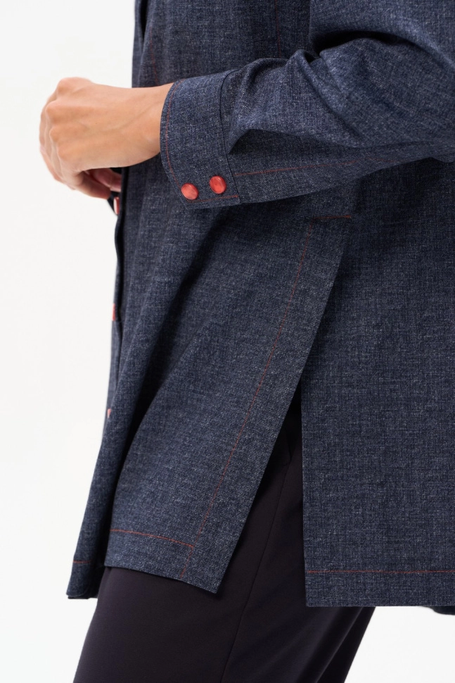 Жакет жен,j1240,j1240-d50.6s03(синий,синмел,,красн кнопки), (44-164)