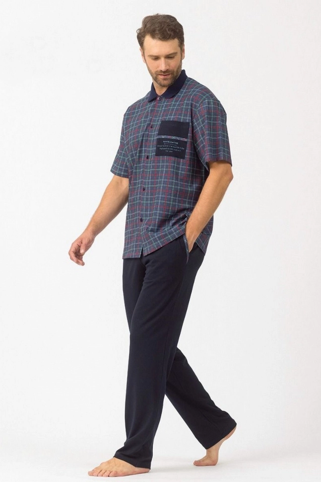 Костюм муж,pdk-317,-(клетка деним/темно-синий,син,син-т,клетка), (46-170,176)