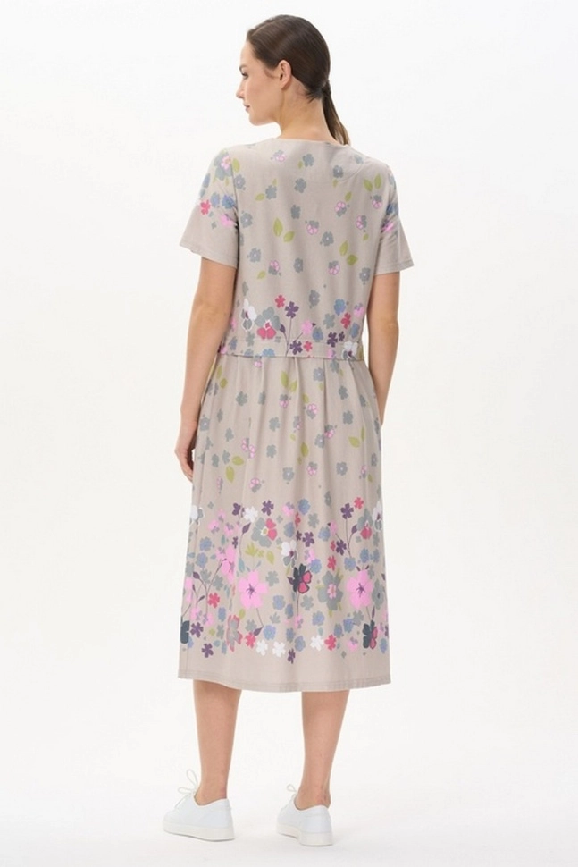 Платье жен,n1560,n1560-f19.4s03(бежевый,беж,,яркие цветы), (54-164)