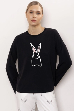 Джемпер жен,30142,1h-911.1382(черный,чер,,зайчик), (42-170)
