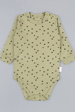 Боди мал,1001а-20,-(белый/оливковый,зел-св,,крестики), (22-68)