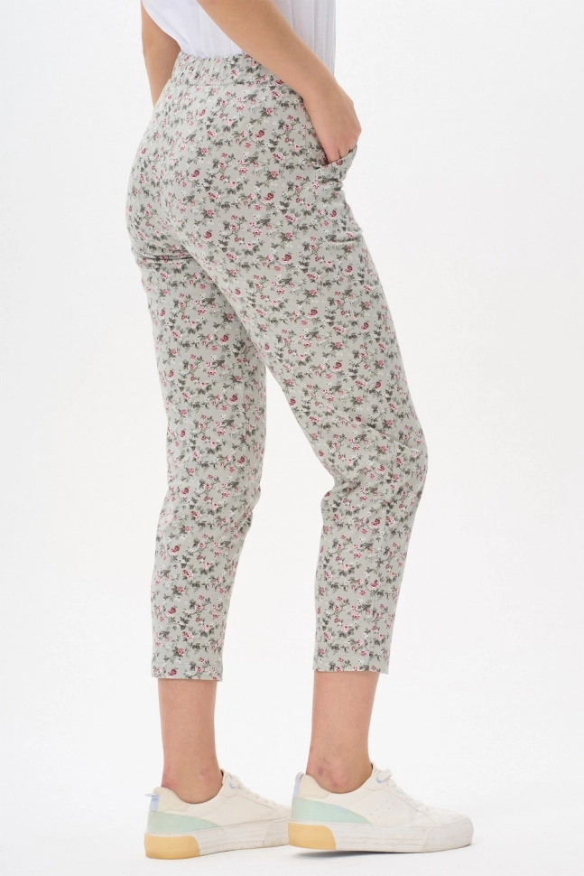 Брюки жен,b0264,b0264-f72.4s03(оливковый,зел-св,,роз розочки), (44-164)