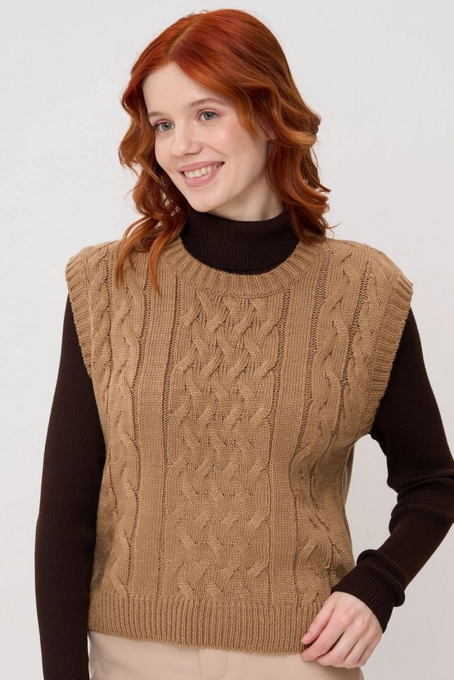 Жилет жен,by222-14055,-(карамельный кофе,беж,,), (48-158,164)