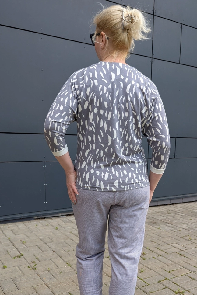 Джемпер жен,а1305,а130514(,сер,,бел пятна), (46-158,164)