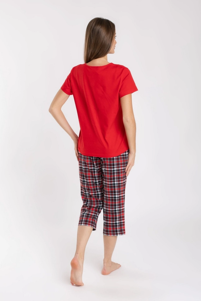 Пижама жен,s5290,s5290(красный комб.,красн,,теплая клетка 6359а), (46-170)