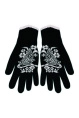 Перчатки жен,а11913,а11913-1(чёрный,чер,-,цв узор), (17)