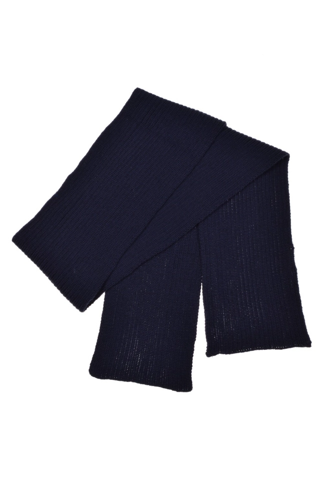 Шарф жен,6083-22,-(тёмно-синий NACHT BLAU 730 ASCONA 26/2,син-т,,меринос спецзаказ), (160х18)