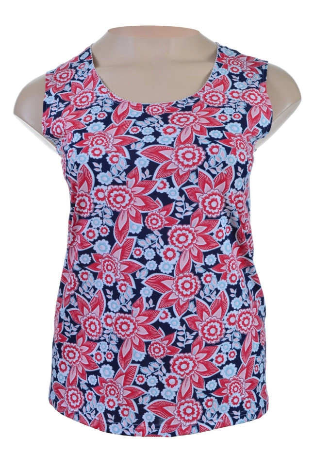 Майка жен,в105260,-(цветочная роспись красная,красн,,цветы), (60-170,176)