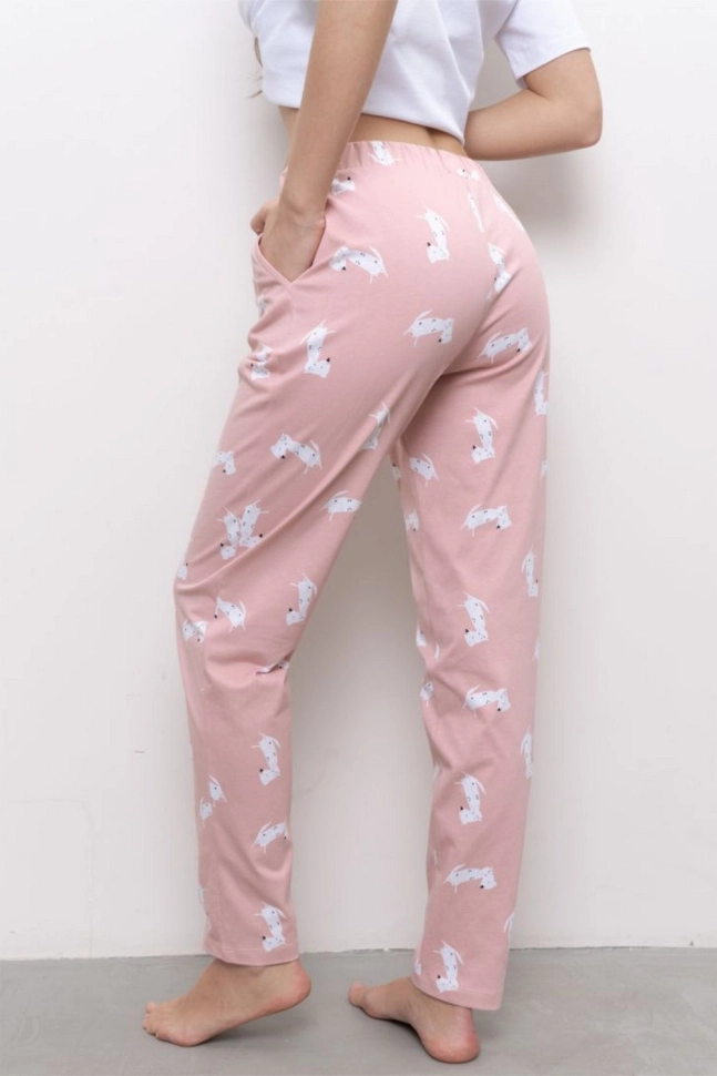 Брюки жен,50018,2h-041(пудровый,роз-св,,собачки), (42-170)