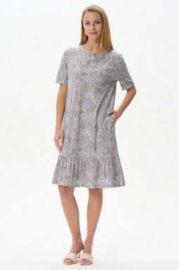 Платье жен,n2230,n2230-p90.4s03(серый,сер,,разноцв цветы), (44-164)
