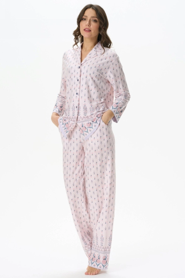 Пижама жен,p0305,p0305-f31.3f01(розовый,роз-св,,цветочный купон), (46-164)