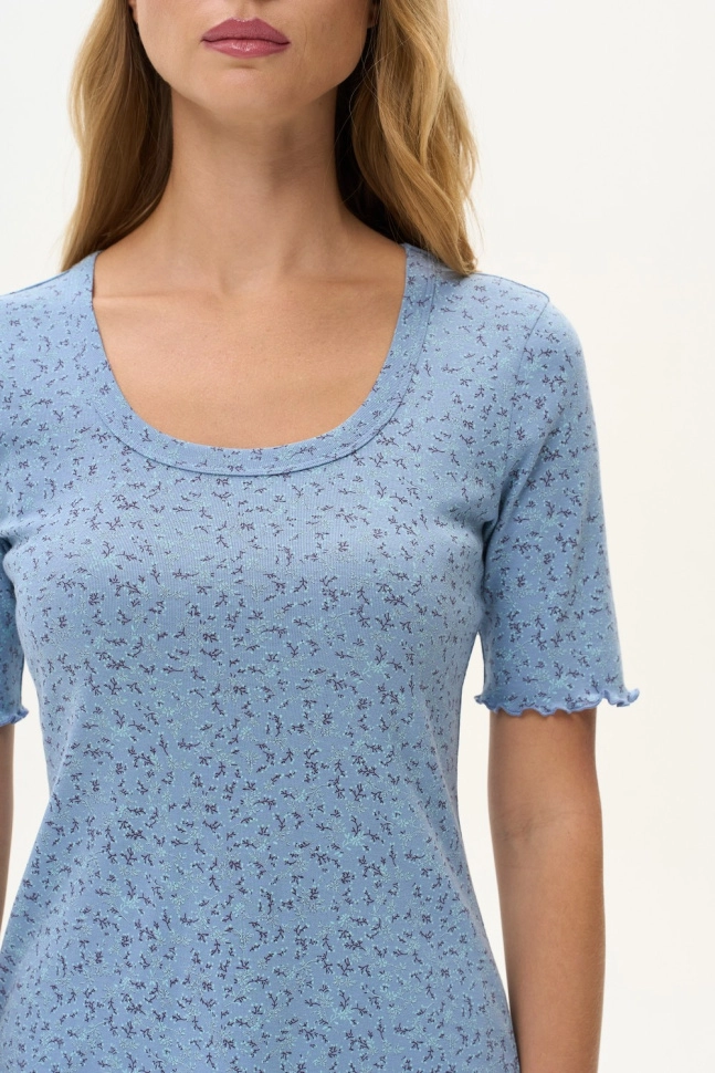 Пижама жен,p0720,p0720-p51.5f06(голубой,гол,,бордо ветви цветы), (46-164)