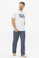 Пижама муж,pdk-291,-(белый/медведь белый,бел,сер,), (48-176,182)