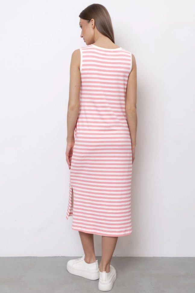 Платье жен,70185,1f-050(бело-розовый,корал,молоч,полоски), (44-170)