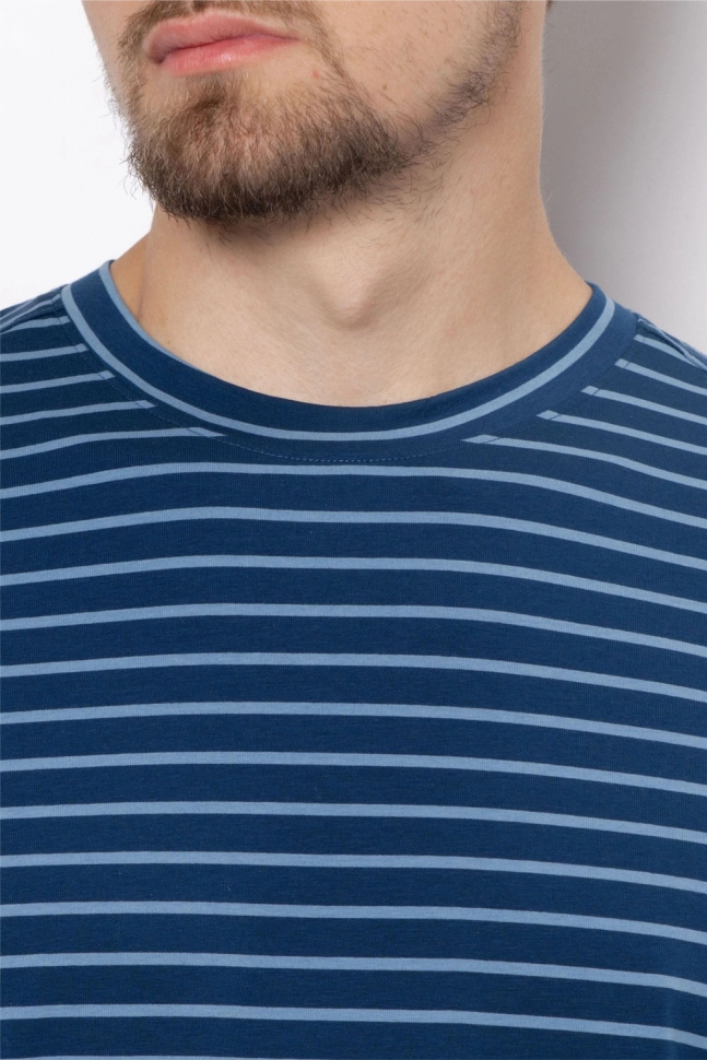 Джемпер муж,30153,1h-076(синий,син,,гол полос), (48-176)