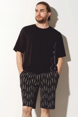 Шорты муж,45067,3h-091(черный,чер,,гитары), (46-176)