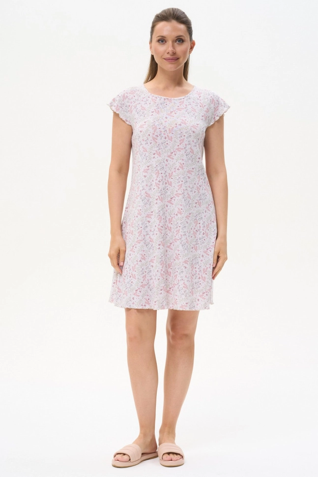 Сорочка ноч жен,s2605,s2605-p18.4f09(бежево-розовый,бежмел,бордо,сер зел веточки цветоч), (50-164)