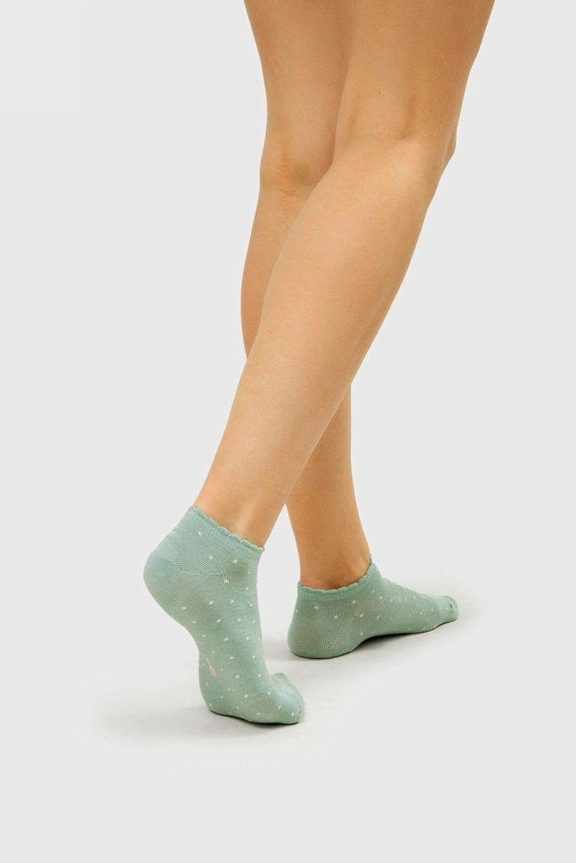 Носки жен,233004k,2352(эвкалипт,зел-св,,бел галочки), (23-25)