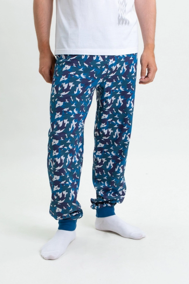 Брюки муж,в508045,-(стекло по св.серому,син,,), (44-176)