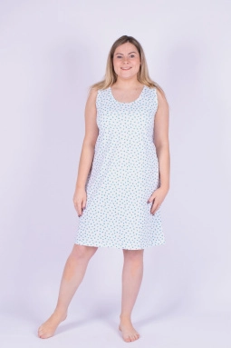 Сорочка ноч жен,в306235,-(бирюзовые розочки,бел,,), (44-158,164)