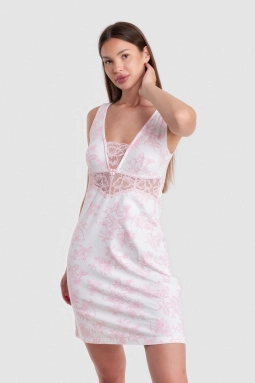 Сорочка ноч жен,s8185,s8174,s8174/28(молочный с рис. 4559,молоч,роз-св,жасминовое облако 4559 А/V01) (46-170)