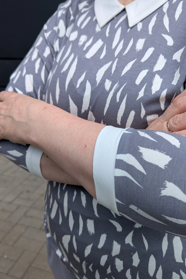 Джемпер жен,а1305,а130514(,сер,,бел пятна), (46-158,164)