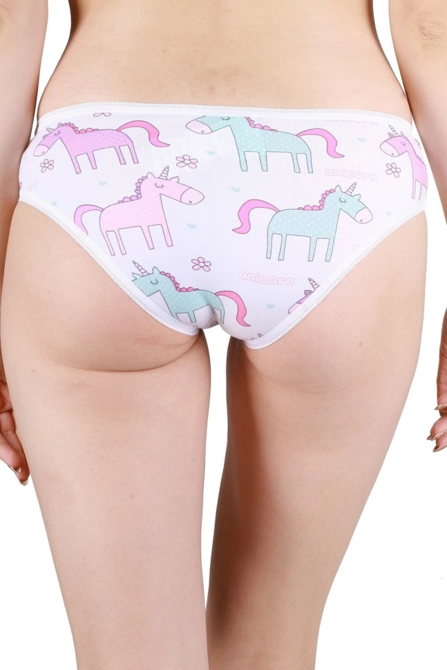 Трусы жен,s4828,s4828/29(белый с рис. 36,бел,,разн единорожки), (42)