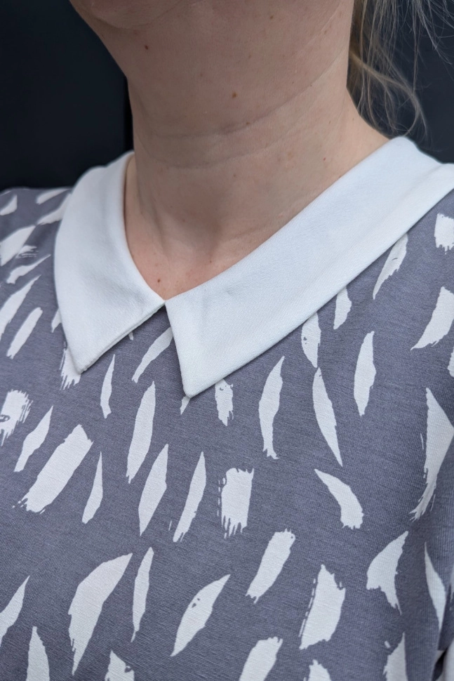 Джемпер жен,а1305,а130514(,сер,,бел пятна), (46-158,164)