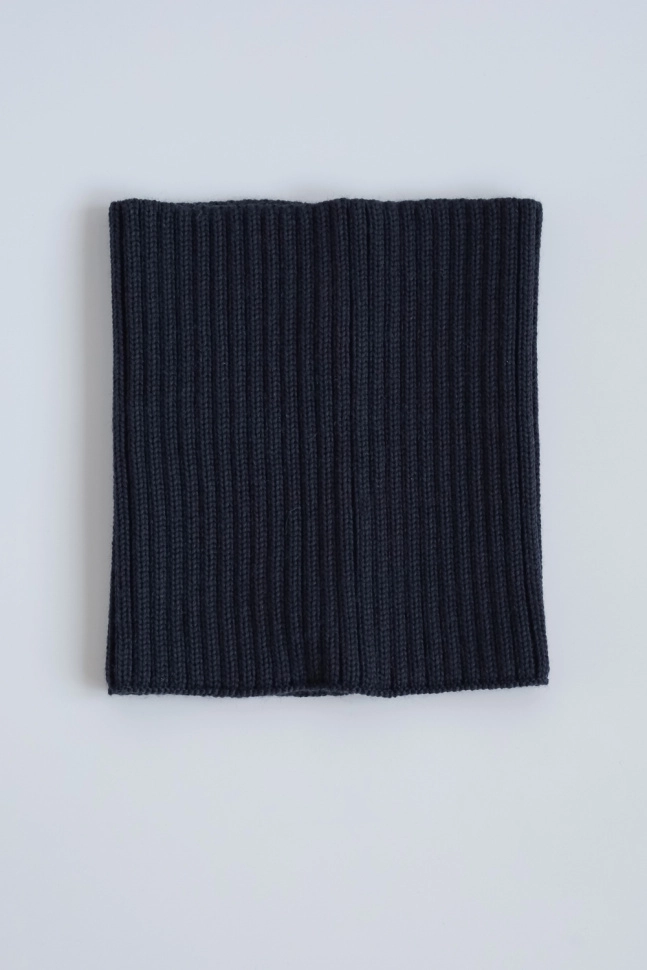 Шарф горло жен,6059-12,-(тёмно-синий NACHT BLAU 730 ASCONA 26/2,син-т,,меринос спецзаказ), (36х21)