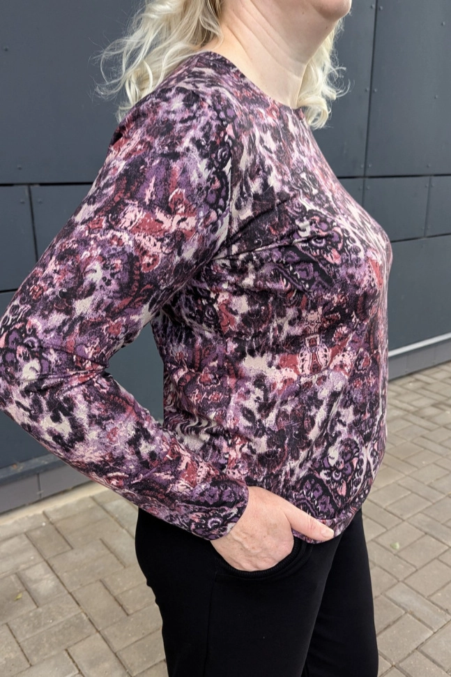 Джемпер жен,а133,а13303(,фиол,,борд этника), (58-158,164)