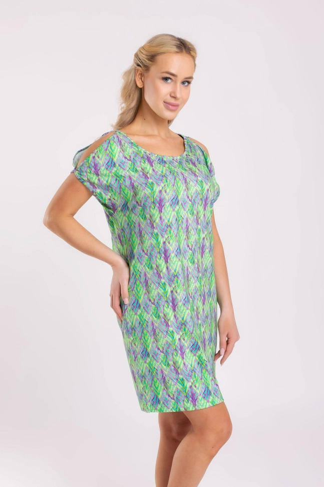 Сорочка ноч жен,s8160,s8160/10(фиджи,зел,,фиджи DJ-001849-02), (44-164)