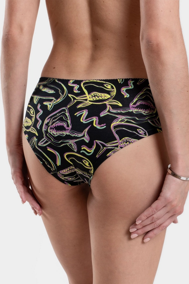 Трусы жен,s4433,s4433/37(неоновые акулы,чер,,неоновые акулы 04-0887-02), (42)