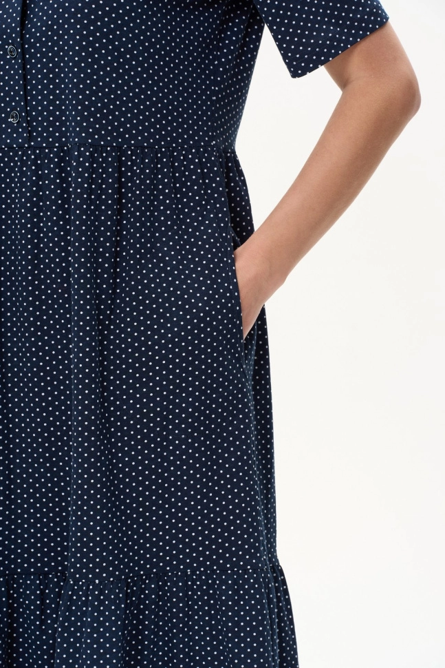 Платье жен,n1396,n1396-g59.6s04(тёмно-синий,син-т,,бел горошек), (48-164)