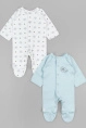 Комбинезон мал,1001а-16,-(белый/голубой,гол,,звёзды 2шт), (14-42)