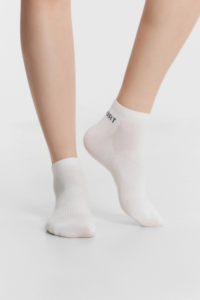 Носки жен,25300cby,20300c,153(белый,бел,,sport корал квадр), (23-25)