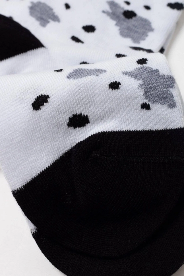 Носки жен,б4200,157(белый,бел,,далматинец), (23-25)