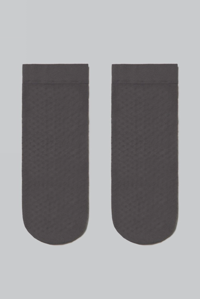 Носки жен,16с-127сп,-(grafit,сер-т,,точки на ромбах), (23-25)