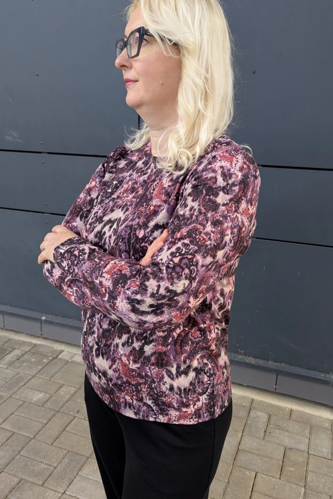 Джемпер жен,а133,а13303(,фиол,,борд этника), (58-158,164)