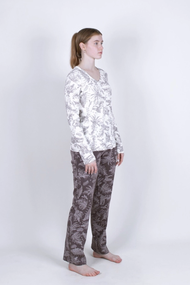 Пижама жен,в218122,-(турецкие мотивы коричневые,молоч,корич,), (50-158,164)