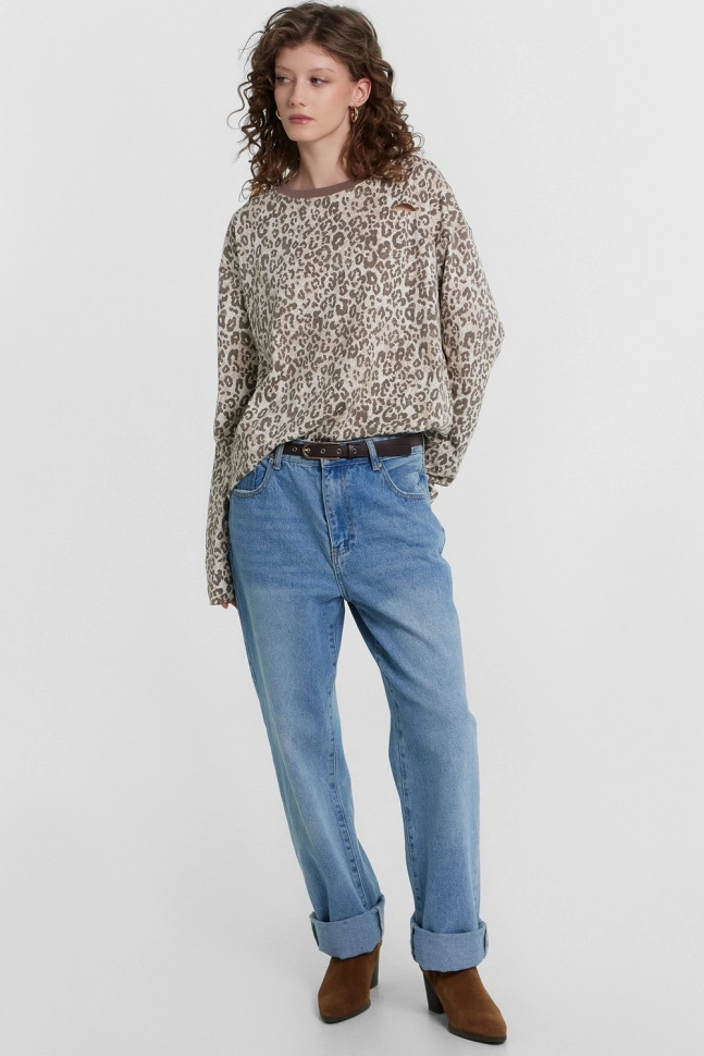 Джемпер жен,122868r,24-31950п-0(потертый леопард,беж,,), (46-164,170)