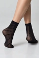 Носки жен,23с-77сп,-(nero,чер,,надписи), (23-25)